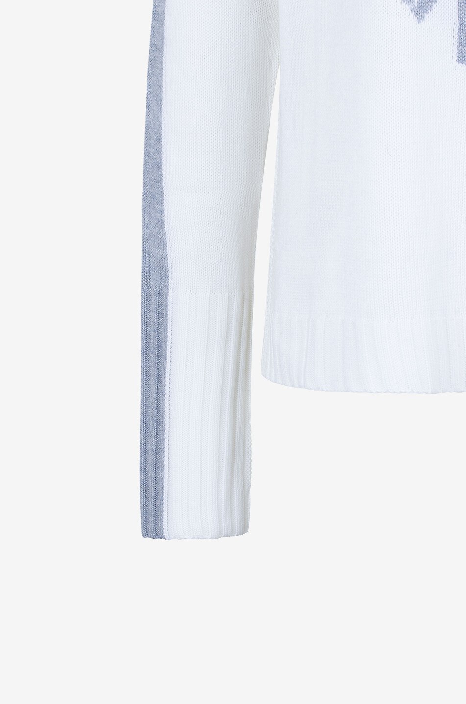 Off Piste jacquard jumper with stand-up collar