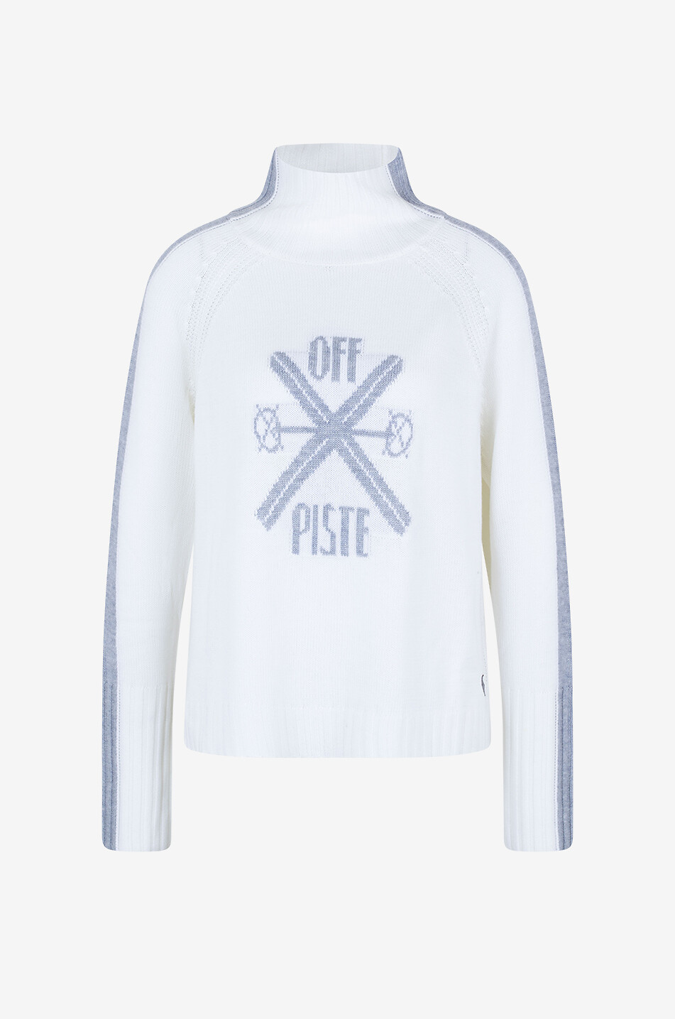 Off Piste jacquard jumper with stand-up collar