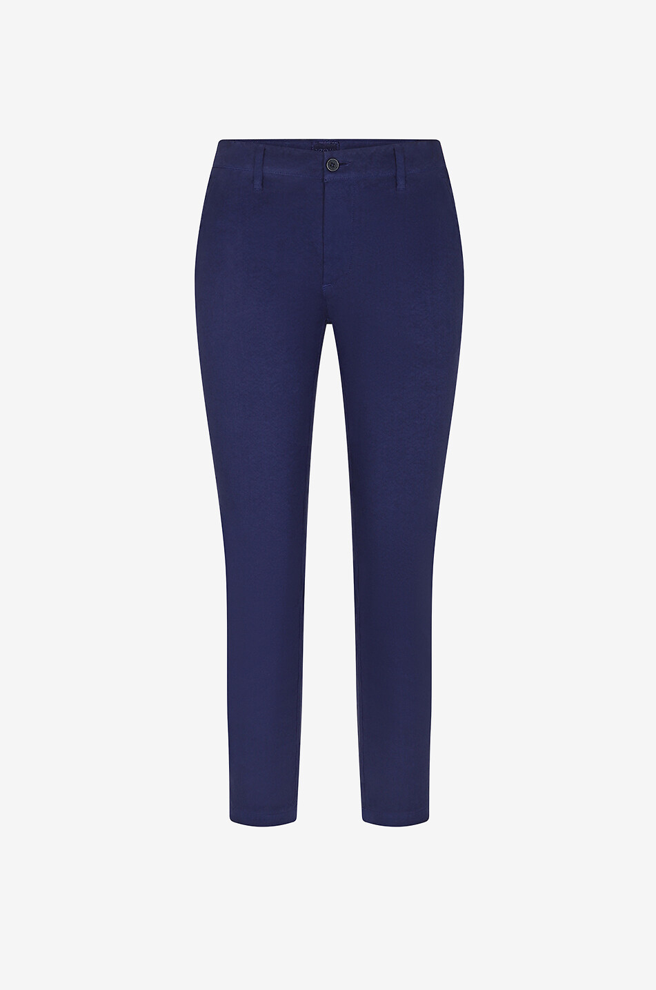 Cotton and linen straight cropped trousers
