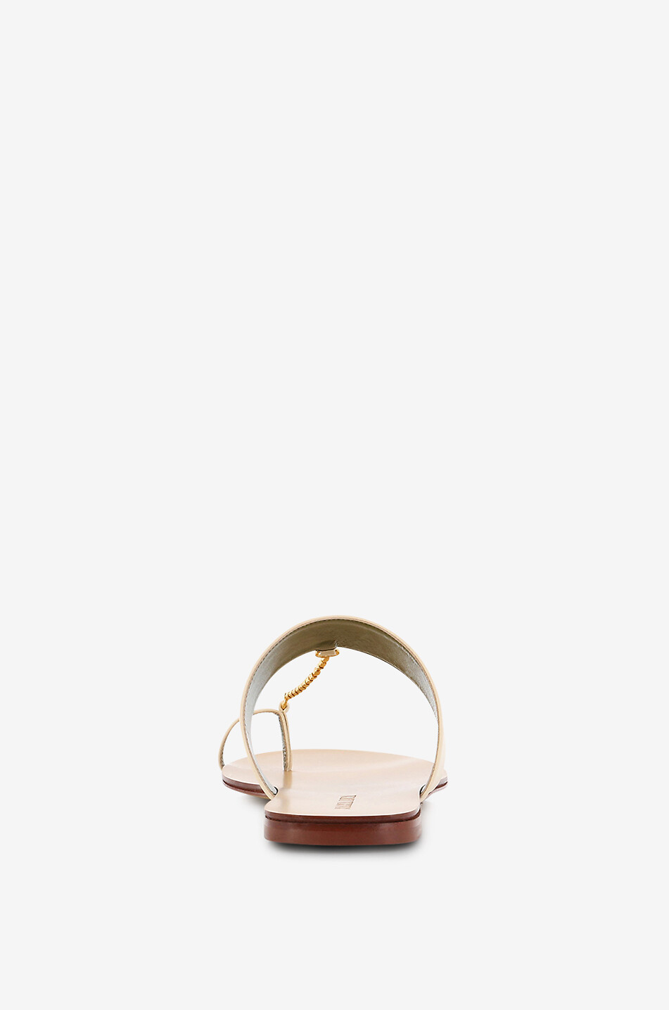 MARIA LUCA Leather chain-detail sandals Women EGGSHELL 4
