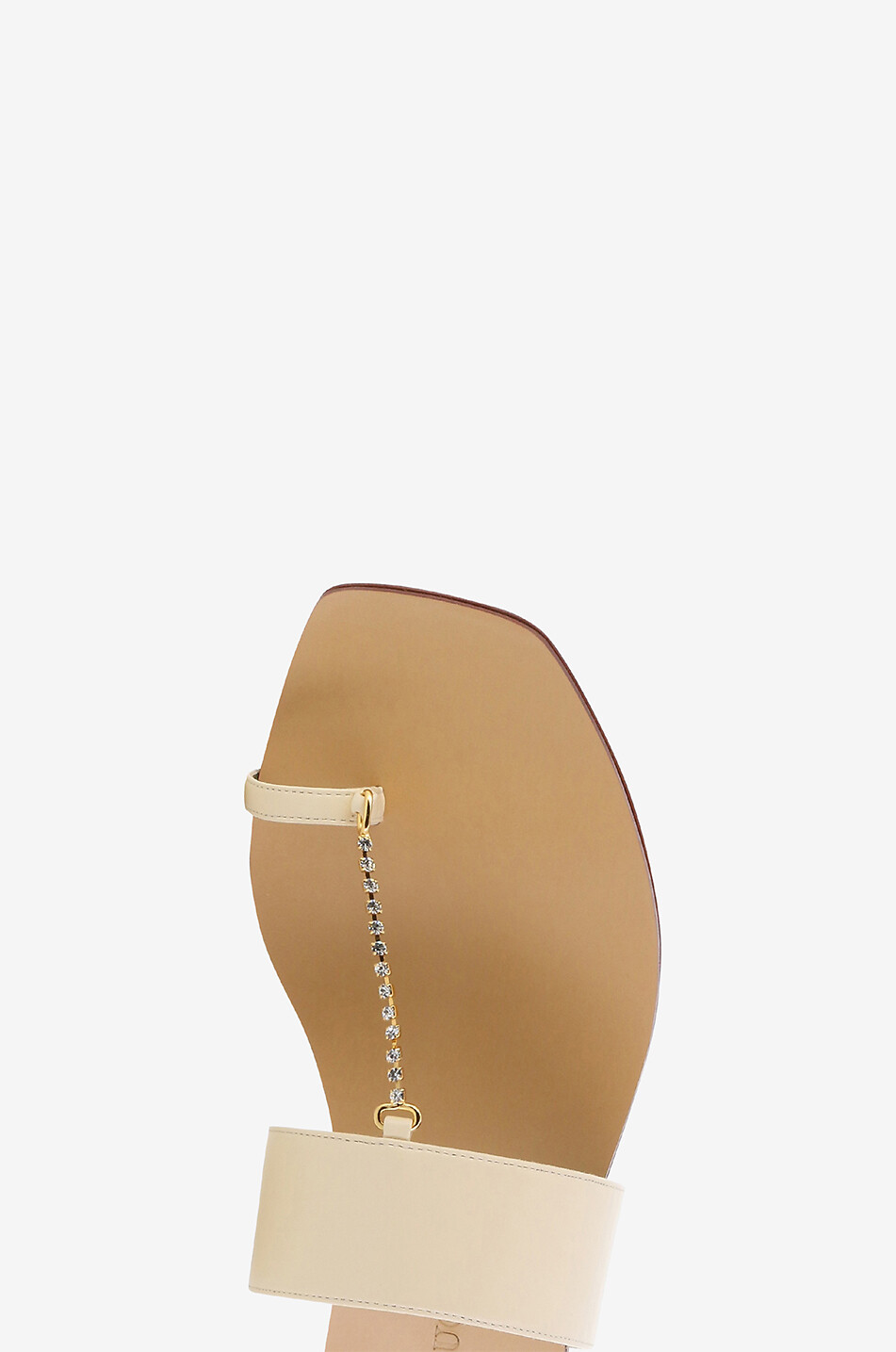 MARIA LUCA Leather chain-detail sandals Women EGGSHELL 5