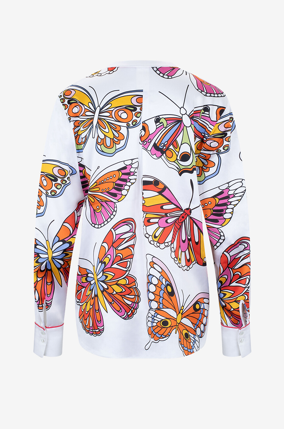 HERZEN'S ANGELEGENHE Langärmelige Bluse aus Seide mit Schmetterlingsprint Damen BUNT 2