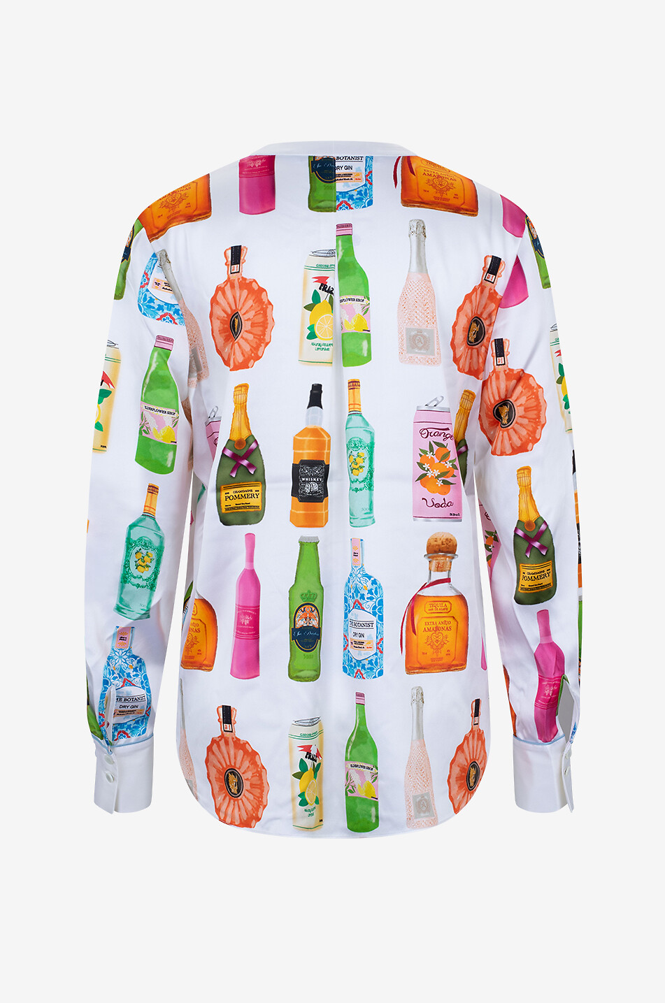 HERZEN'S ANGELEGENHE Langärmelige Bluse aus Seide mit Flaschenprint Damen BUNT 2