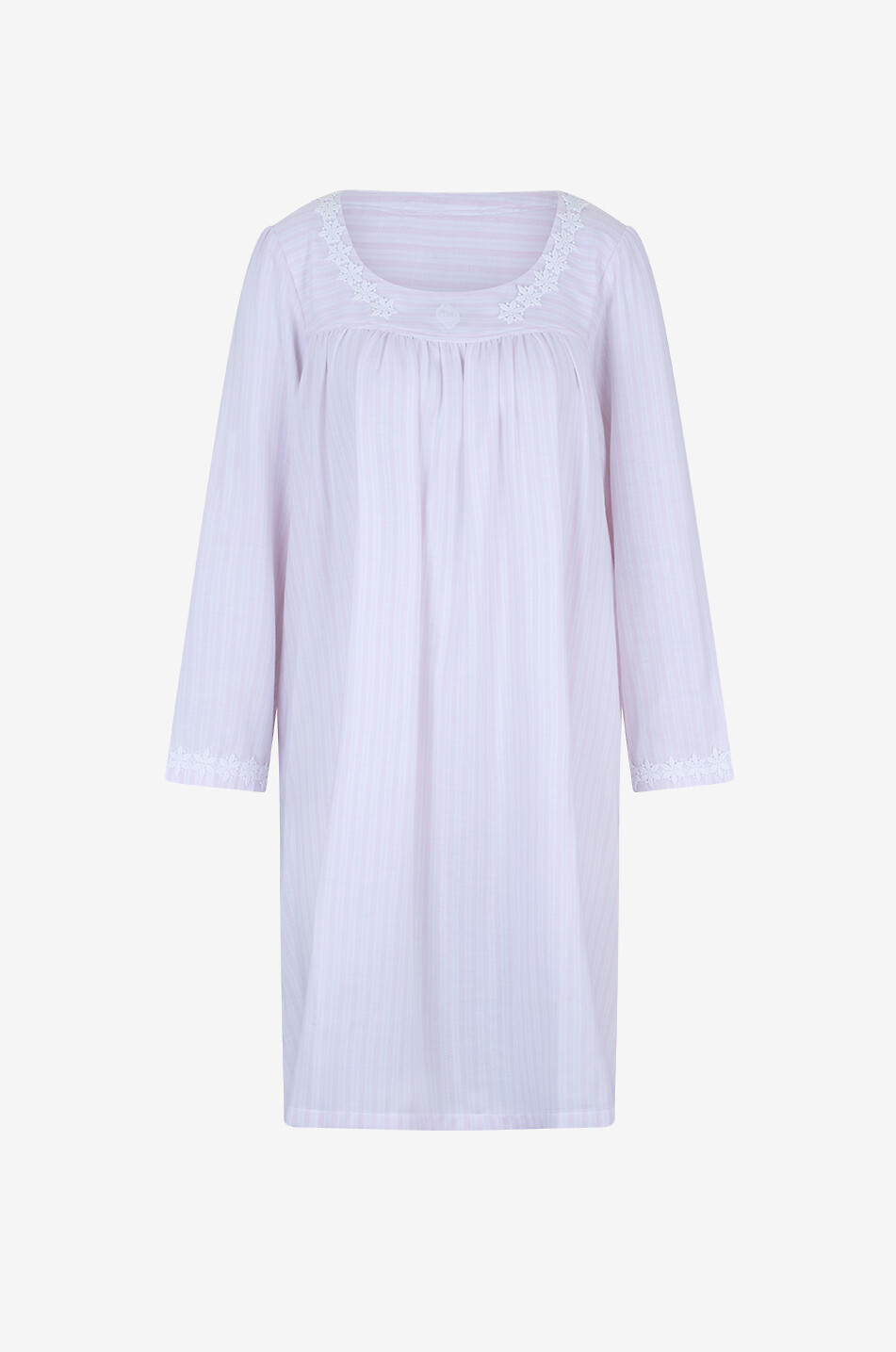 Chemise de nuit rayée en coton Josie