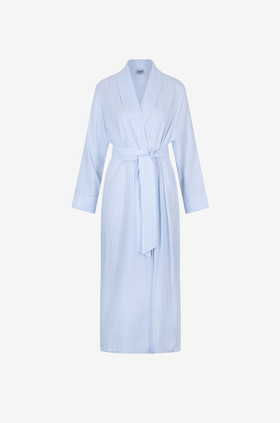 Peignoir long rayé en coton Josie