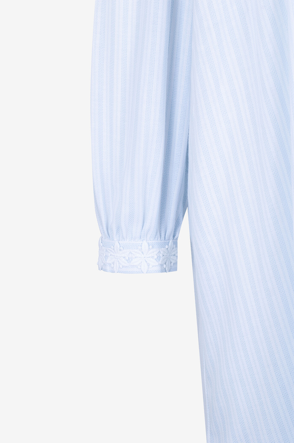 CELESTINE Chemise de nuit longue à col V en coton Josie Femme BLEU CLAIR 7