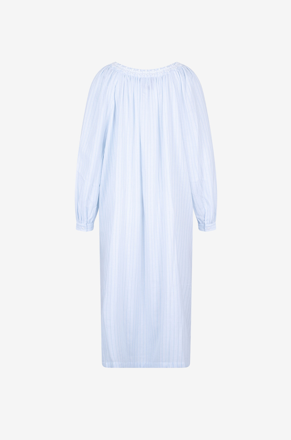 CELESTINE Chemise de nuit longue à col V en coton Josie Femme BLEU CLAIR 2