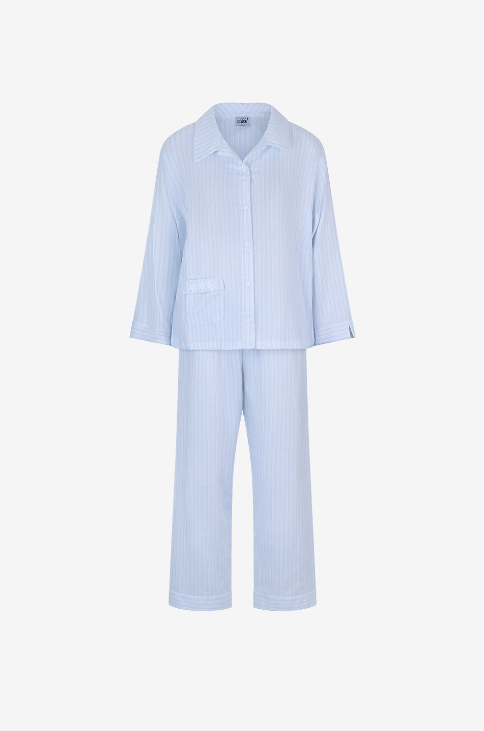 Josie striped cotton pyjama set