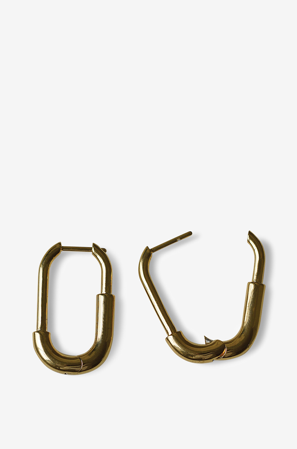 OTIUMBERG Grandes créoles ovales dorées Staple Femme JAUNE 3