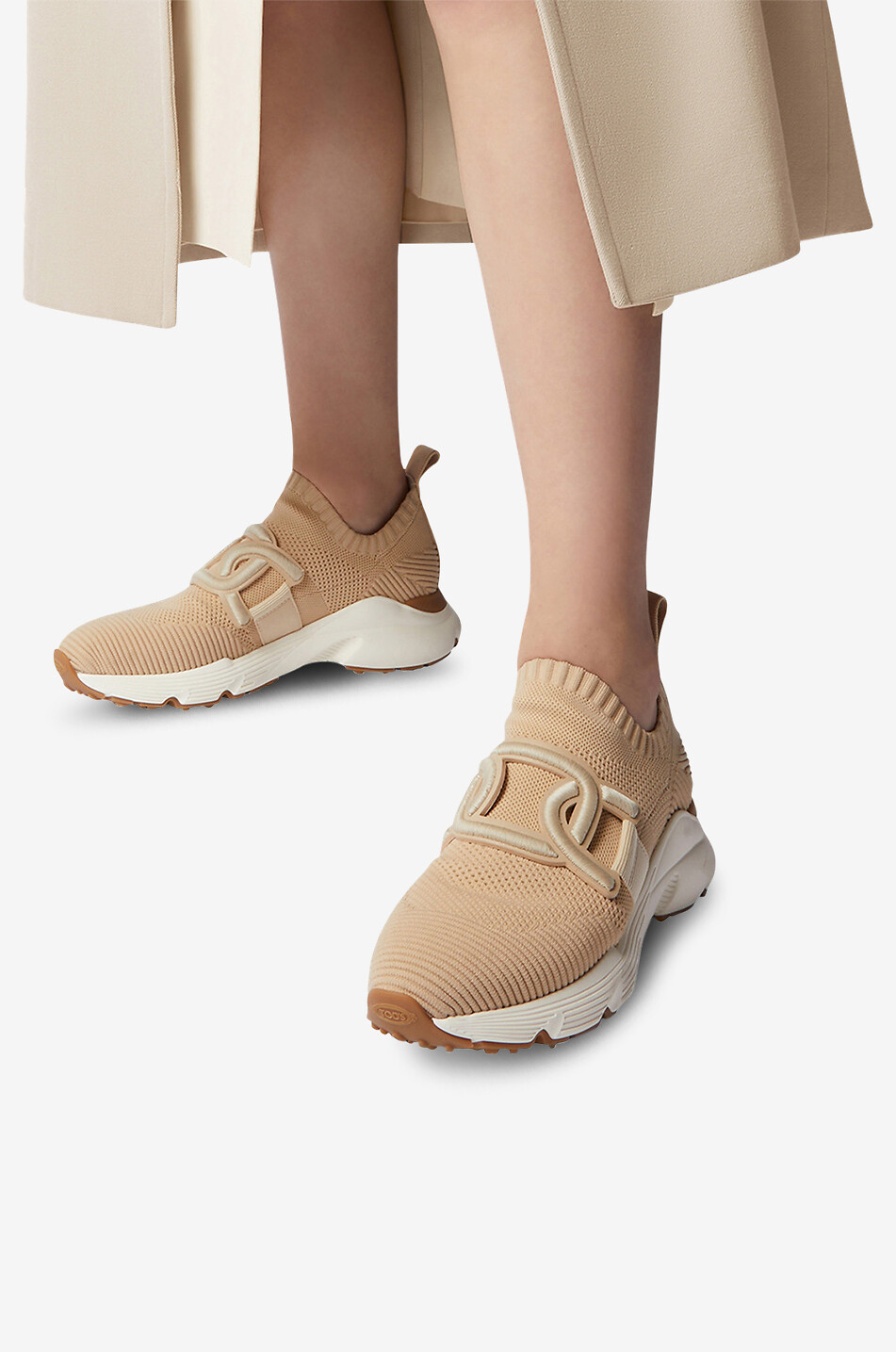 Baskets slip-on en maille et cuir Kate