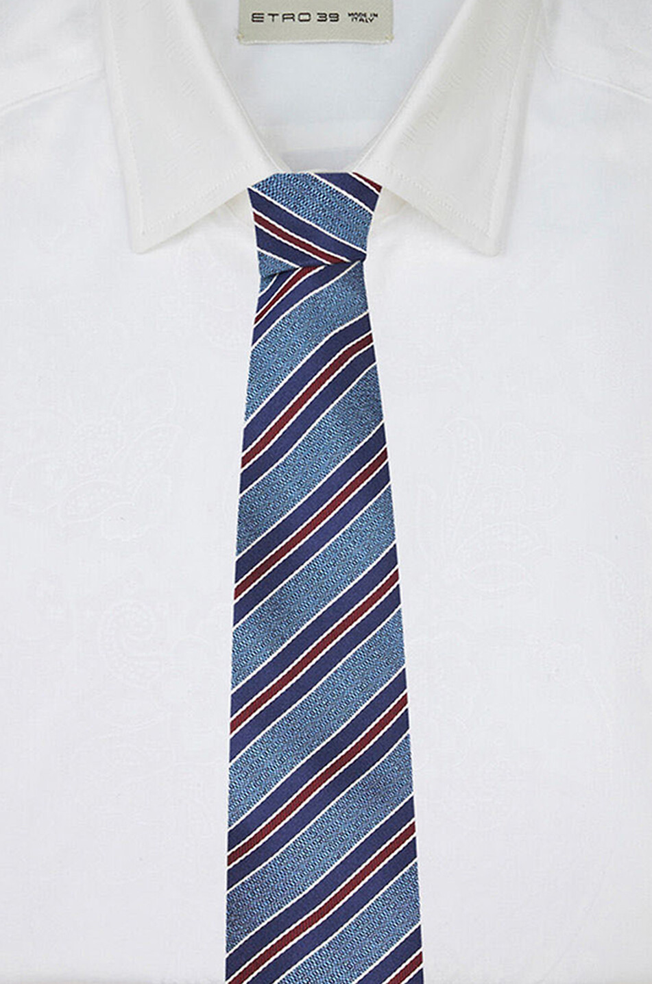 ETRO Seidenjacquard-Krawatte mit Diagonalstreifen Herren HELLBLAU 4
