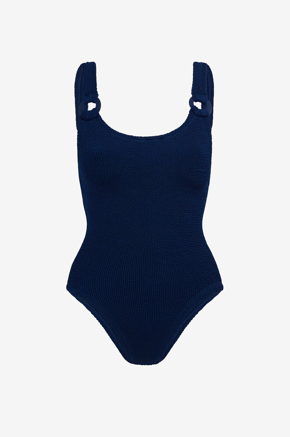 HUNZA G Domino swimsuit with hoop-adorned straps Women DARK BLUE 1