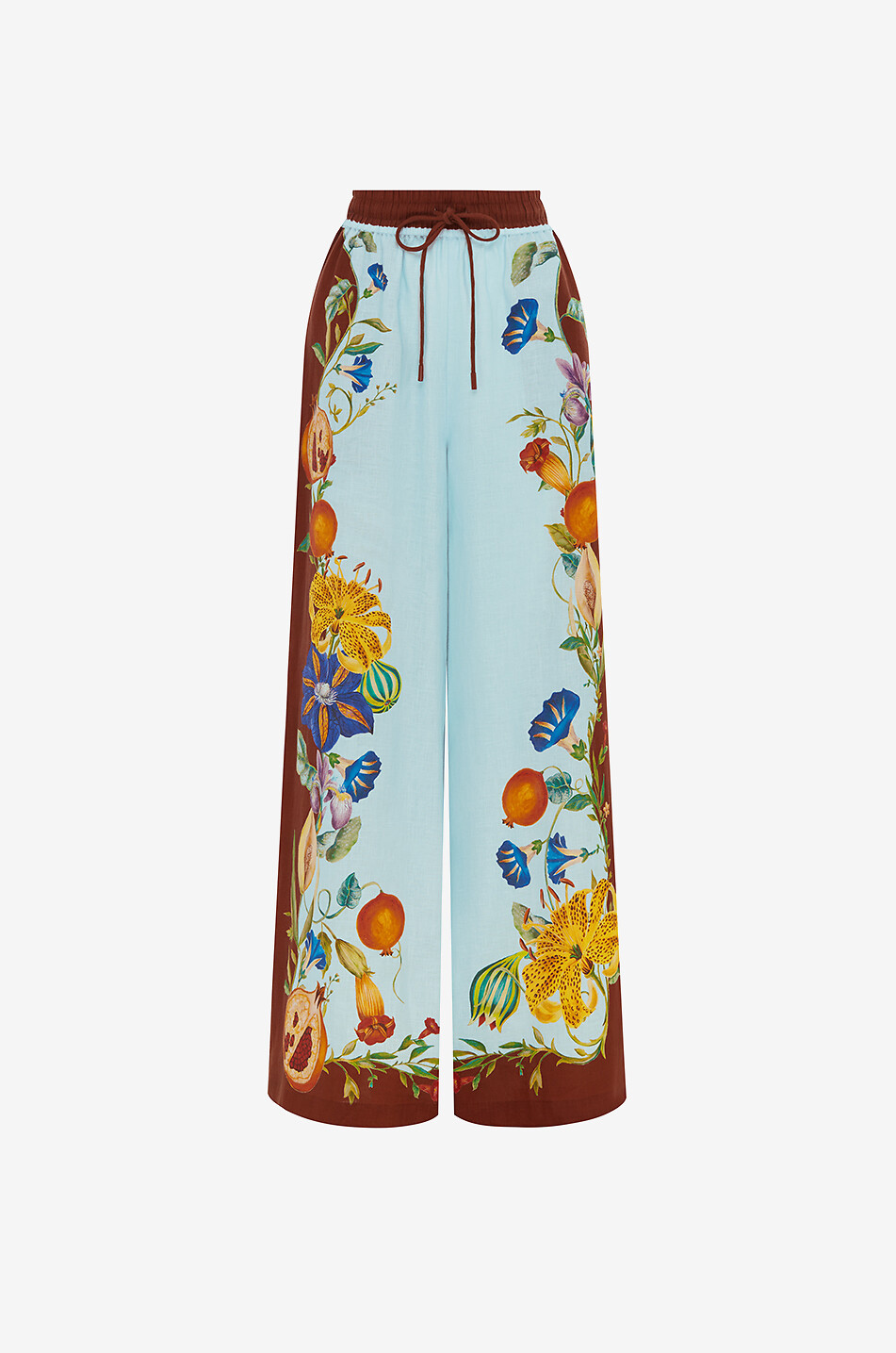 Leinenhose mit weitem Bein Dahlia Floral