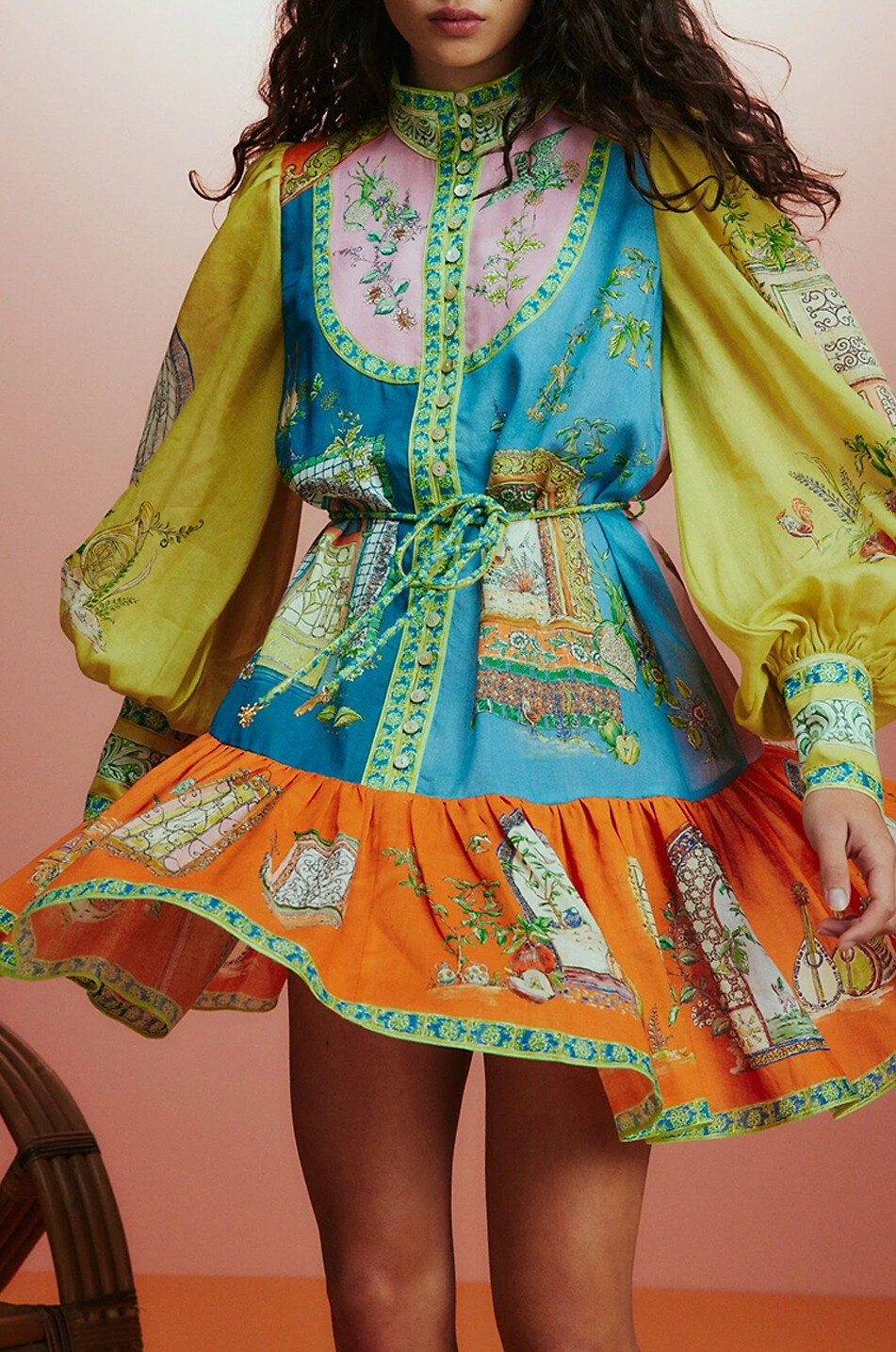 ALEMAIS Ausgestelltes Ramie-Minikleid Monte Damen BUNT 5
