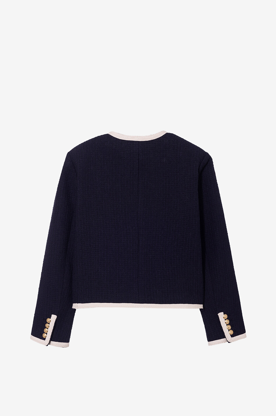 DUNST Veste tailleur en tweed bouclette bicolore Femme BLEU FONCE 2