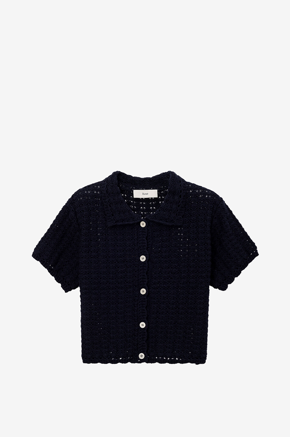 Surchemise en maille ajourée à manches courtes