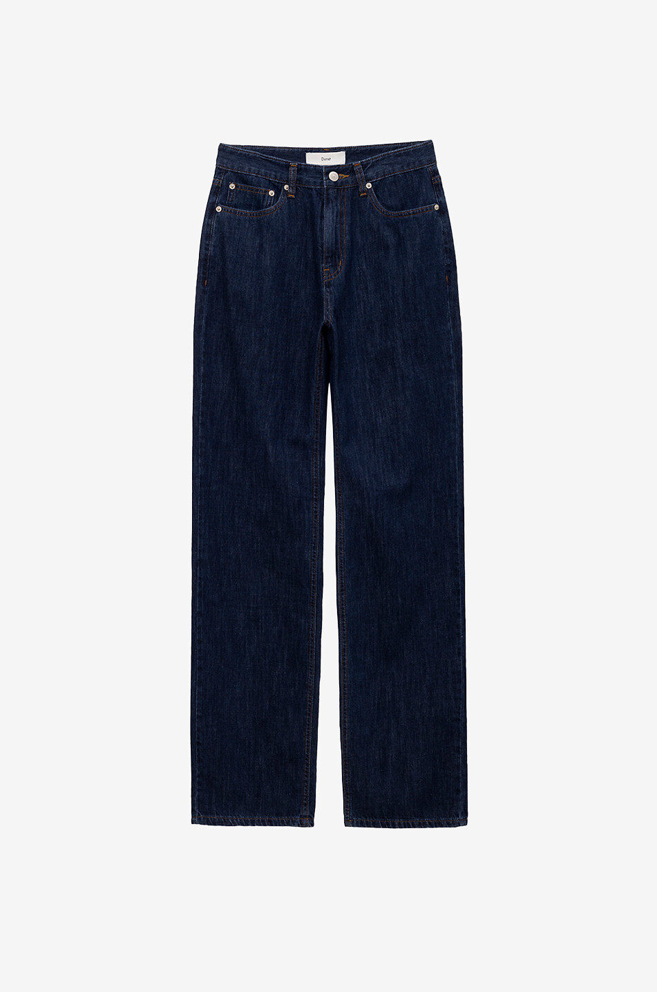 Dunkle Jeans mit geradem Bein