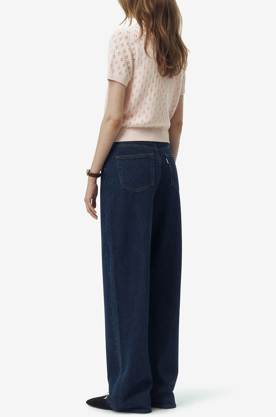 DUNST Short-sleeved pointelle-knit cardigan Women PINK 5