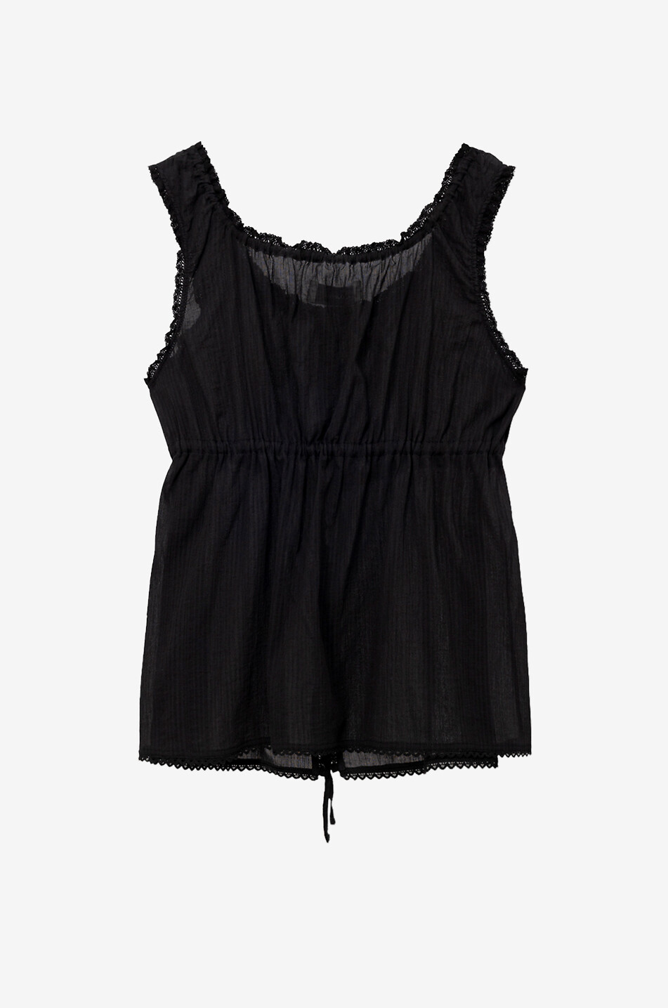 DUNST Top sans manches à ourlet festonné Femme NOIR 2