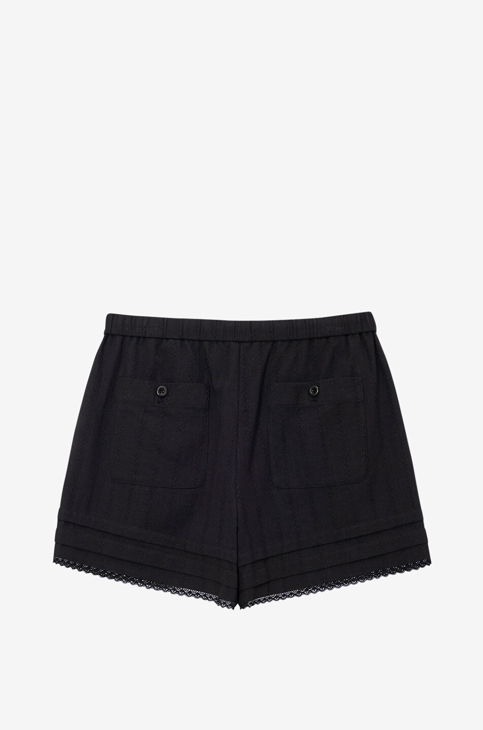 DUNST Scalopped shorts Women BLACK 2