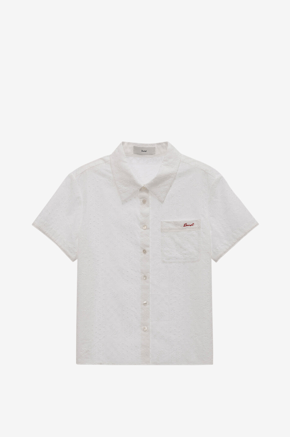 Kurzärmeliges Hemd mit Stickereien