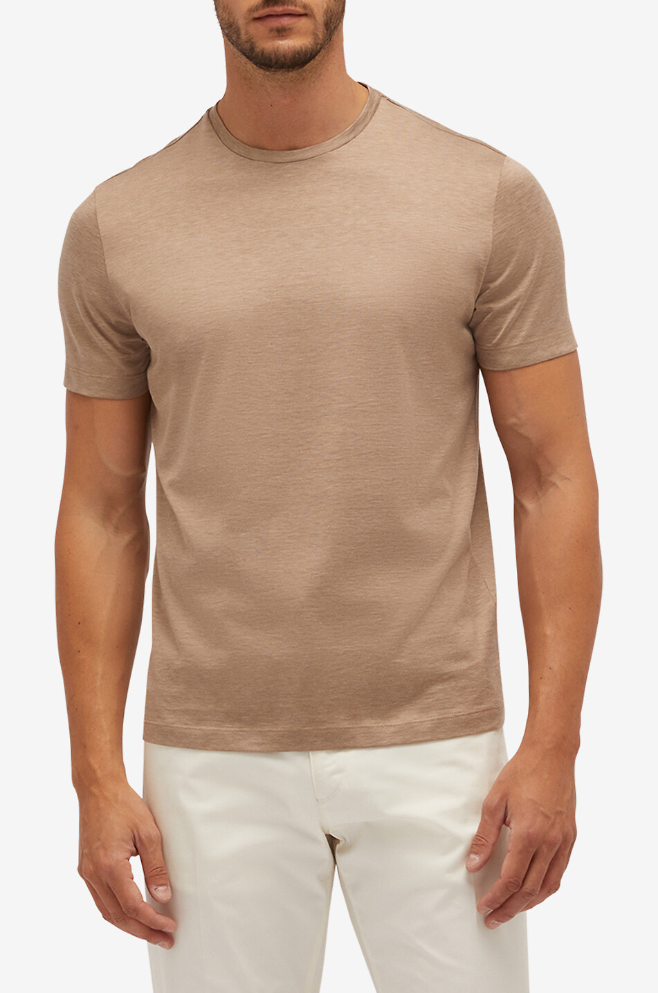 MAURIZIO BALDASSARI Short-sleeved T-shirt Men Medium beige 5