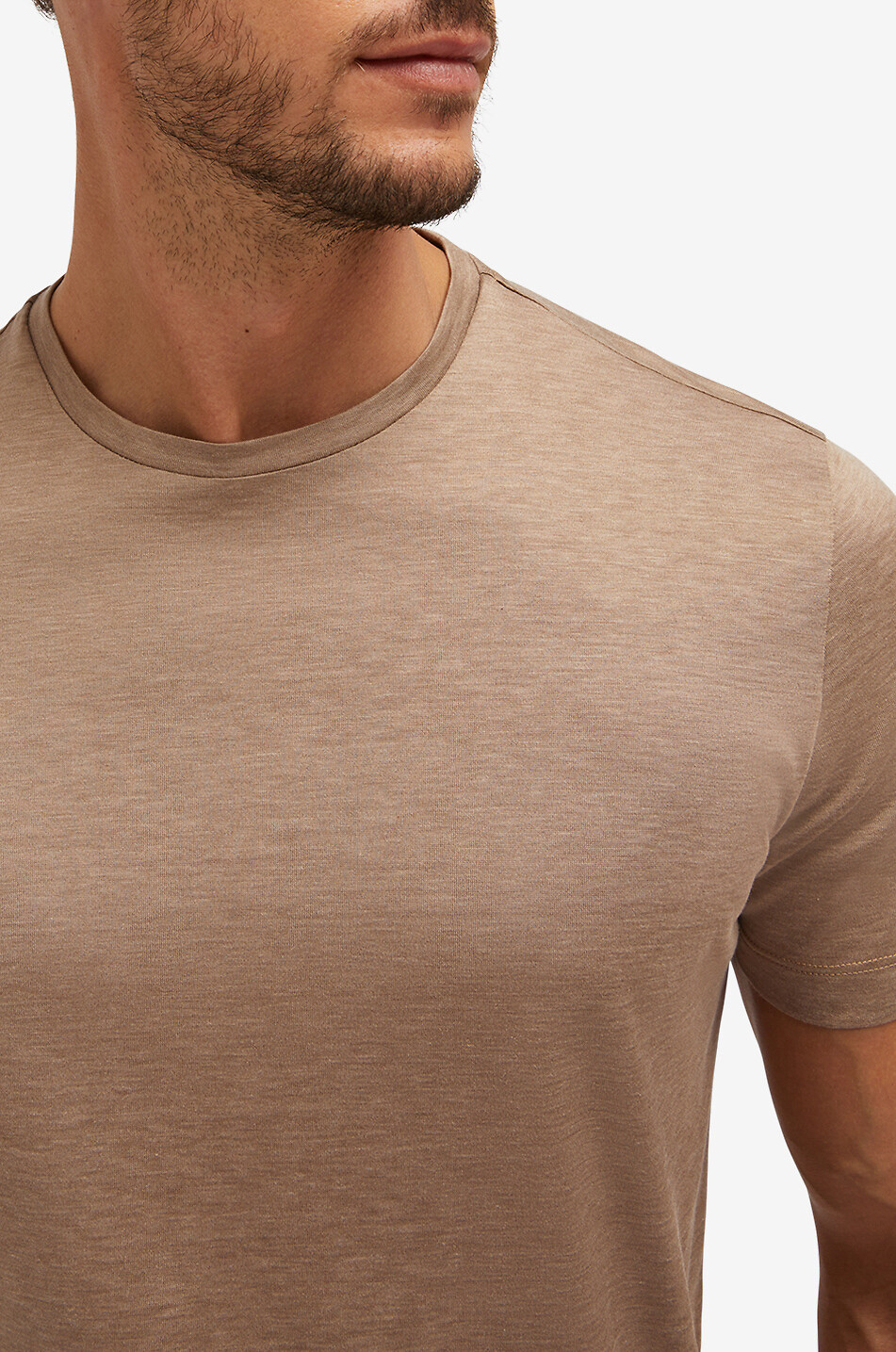 MAURIZIO BALDASSARI Short-sleeved T-shirt Men Medium beige 3