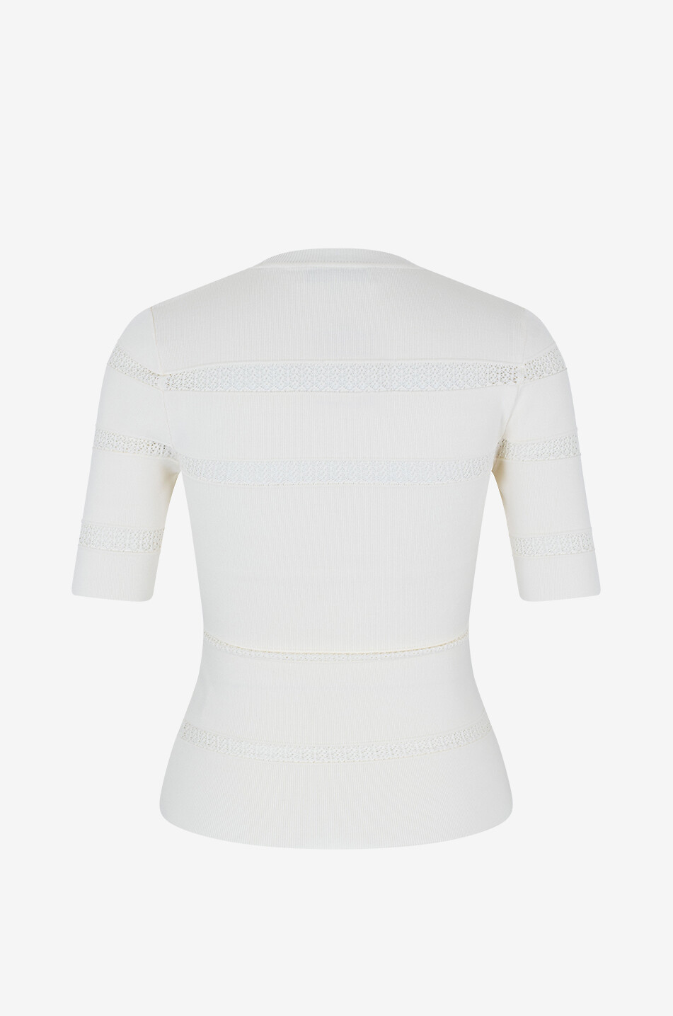 SEA Top à manches courtes détail ajouré Devon Femme BLANC CASSE 2