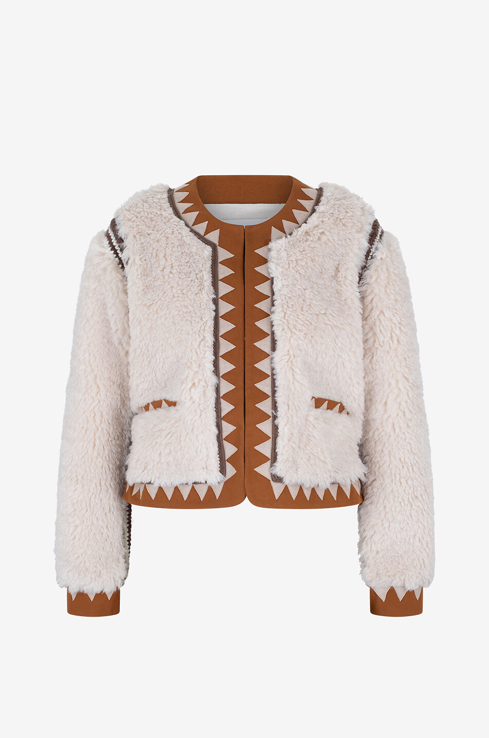 Fringed Plush Embroidered Lace Sweater Fringed Plush Embroidered Lace Sweater