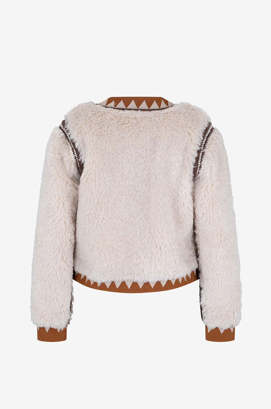 SEA Ginevra embroidered plush jacket Women EGGSHELL 2