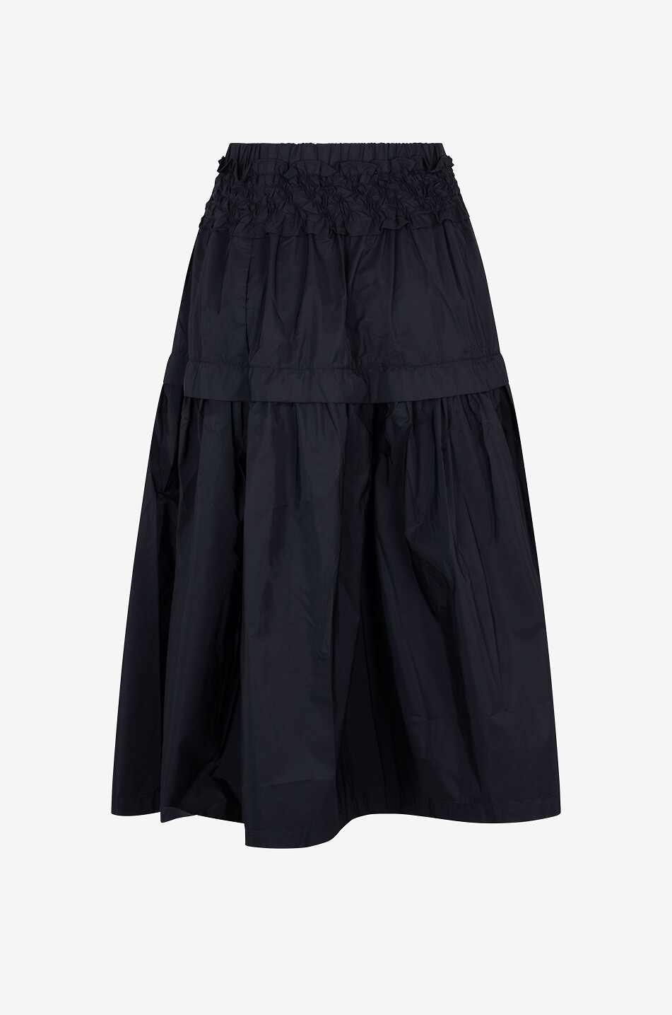 SEA Belen Taffeta cotton long skirt Women BLACK 2
