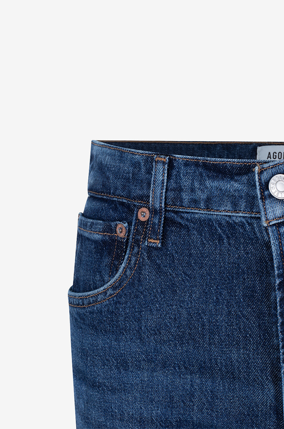 AGOLDE Ren cotton and recycled cotton wide-leg jeans Women DARK BLUE 8