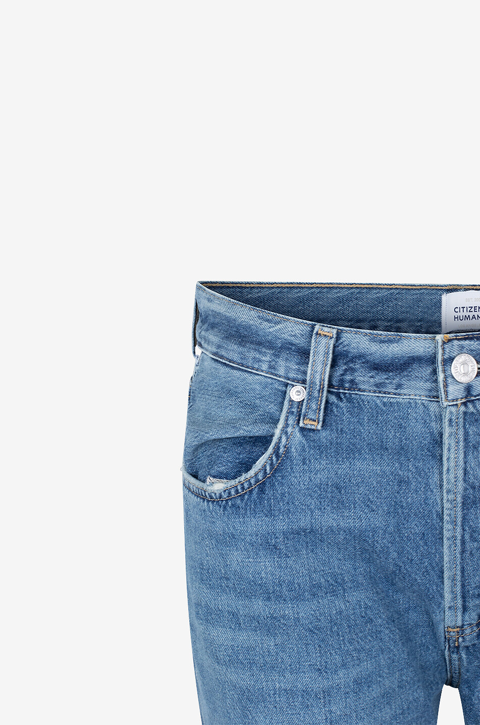 CITIZENS OF HUMANITY Jean large en coton régénératif Annina Femme BLEU 8
