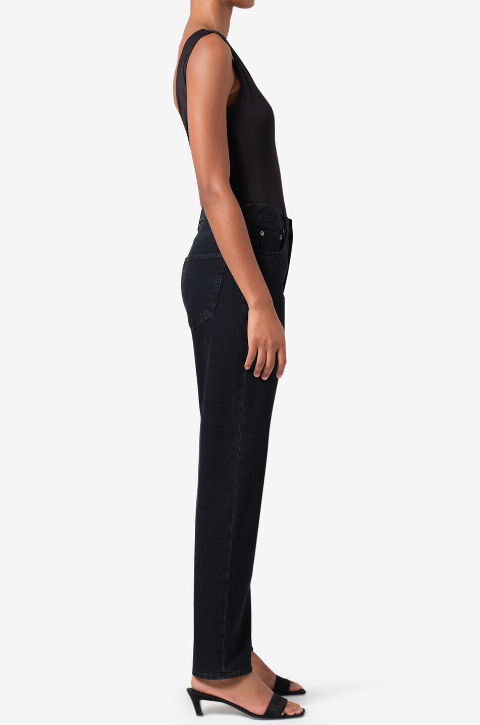 AGOLDE 90's Pinch Waist regenerated cotton straight-leg jeans Women BLACK 4