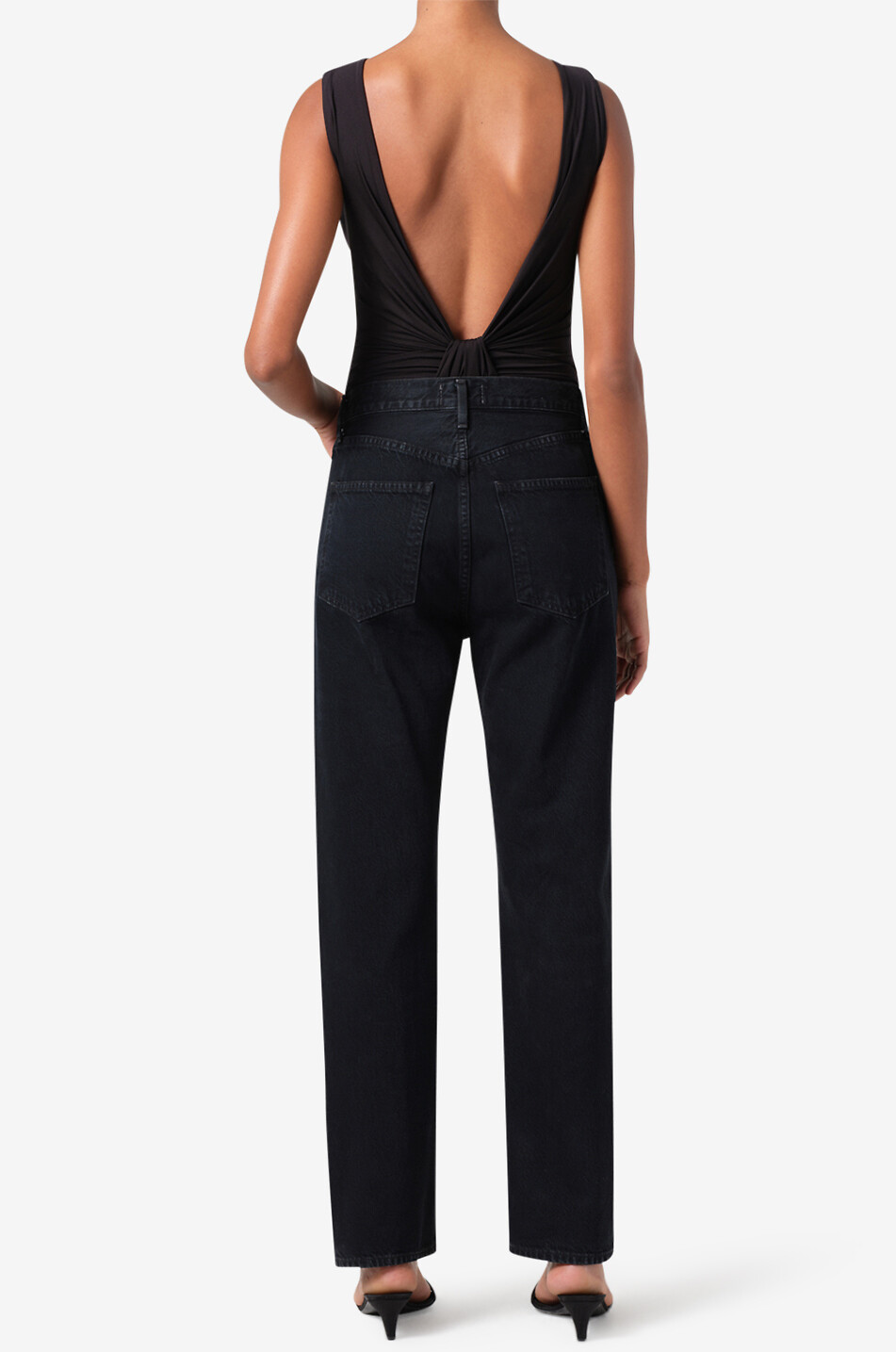 AGOLDE 90's Pinch Waist regenerated cotton straight-leg jeans Women BLACK 5
