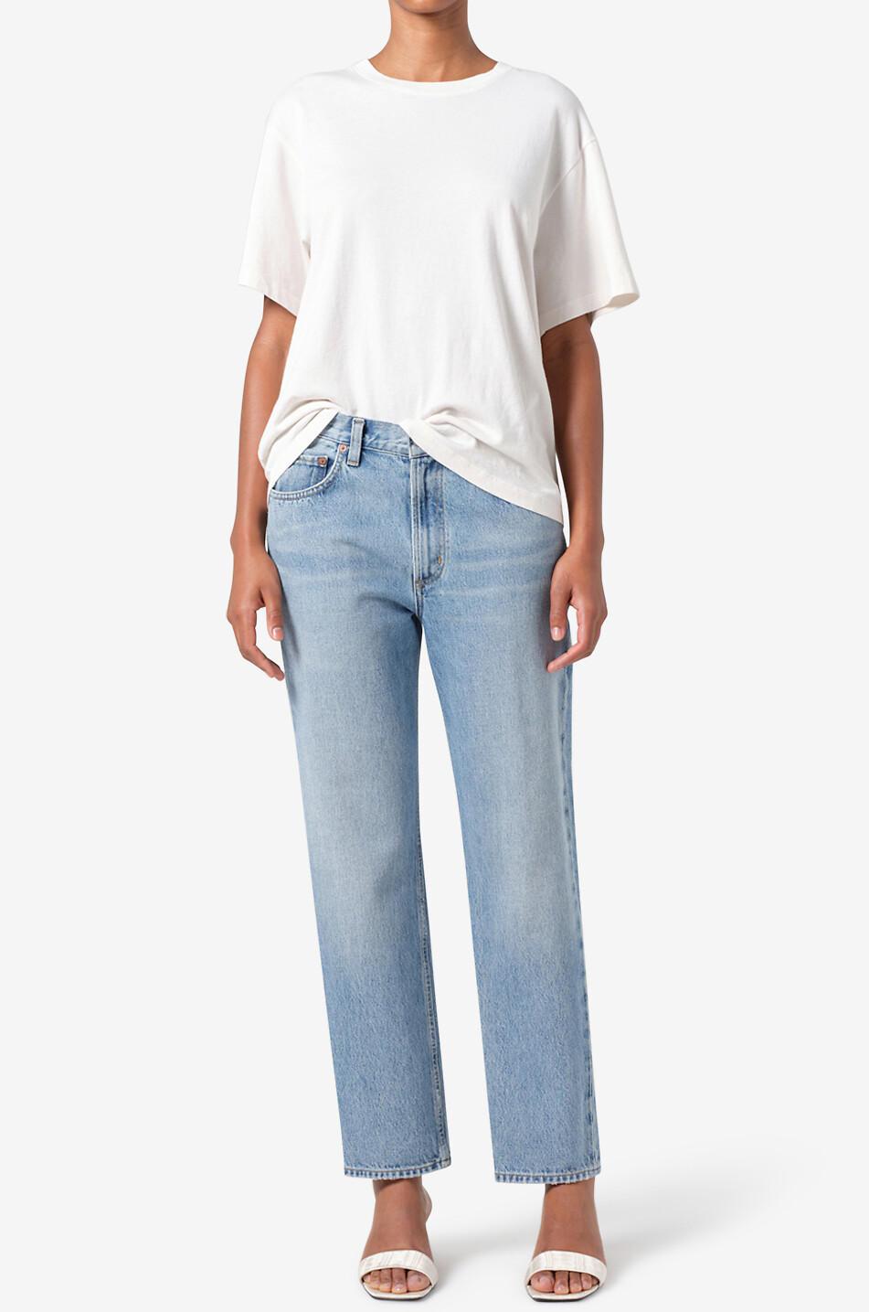 Valen regenerated cotton straight-leg jeans