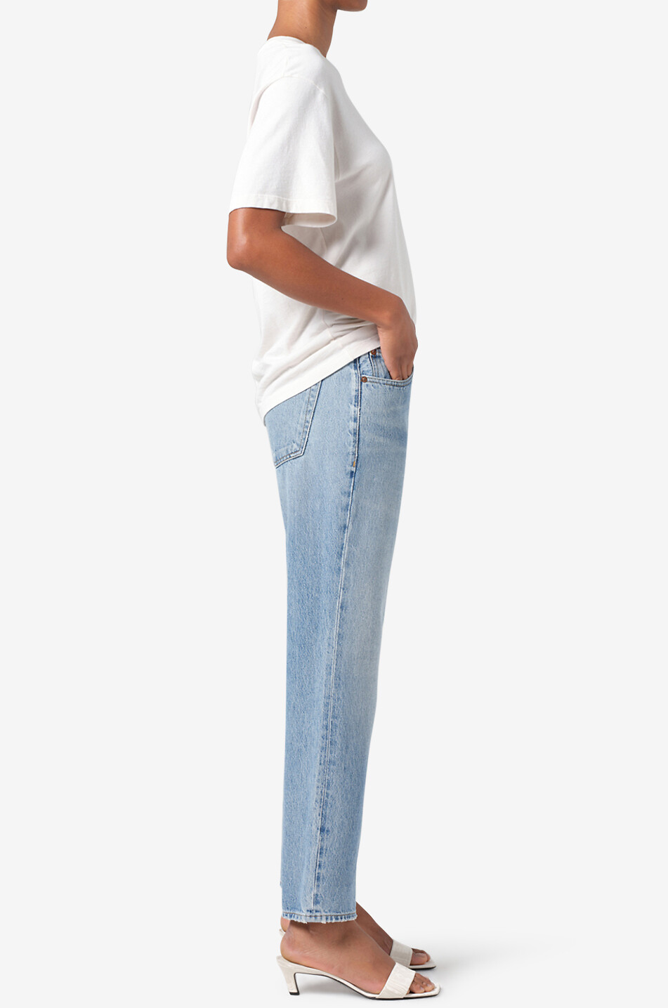 Valen regenerated cotton straight-leg jeans
