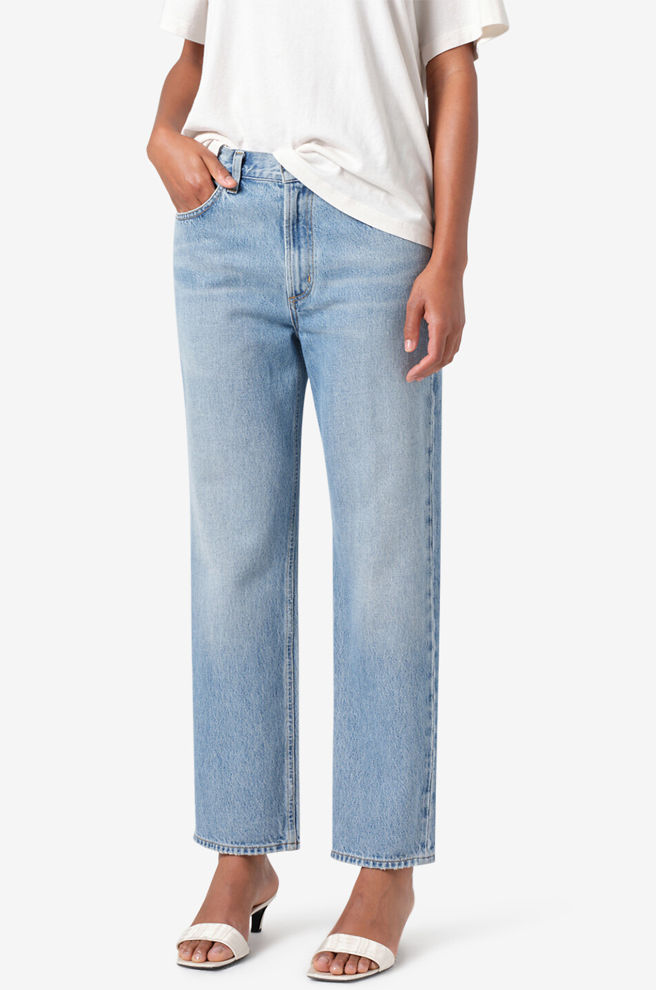 Valen regenerated cotton straight-leg jeans