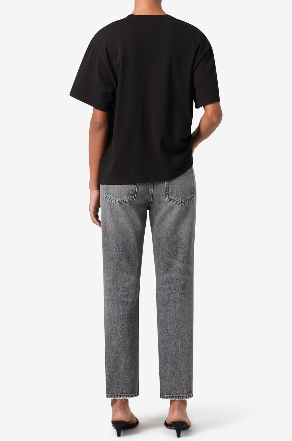 AGOLDE Jean droit en coton régénératif Valen Femme GRIS 5