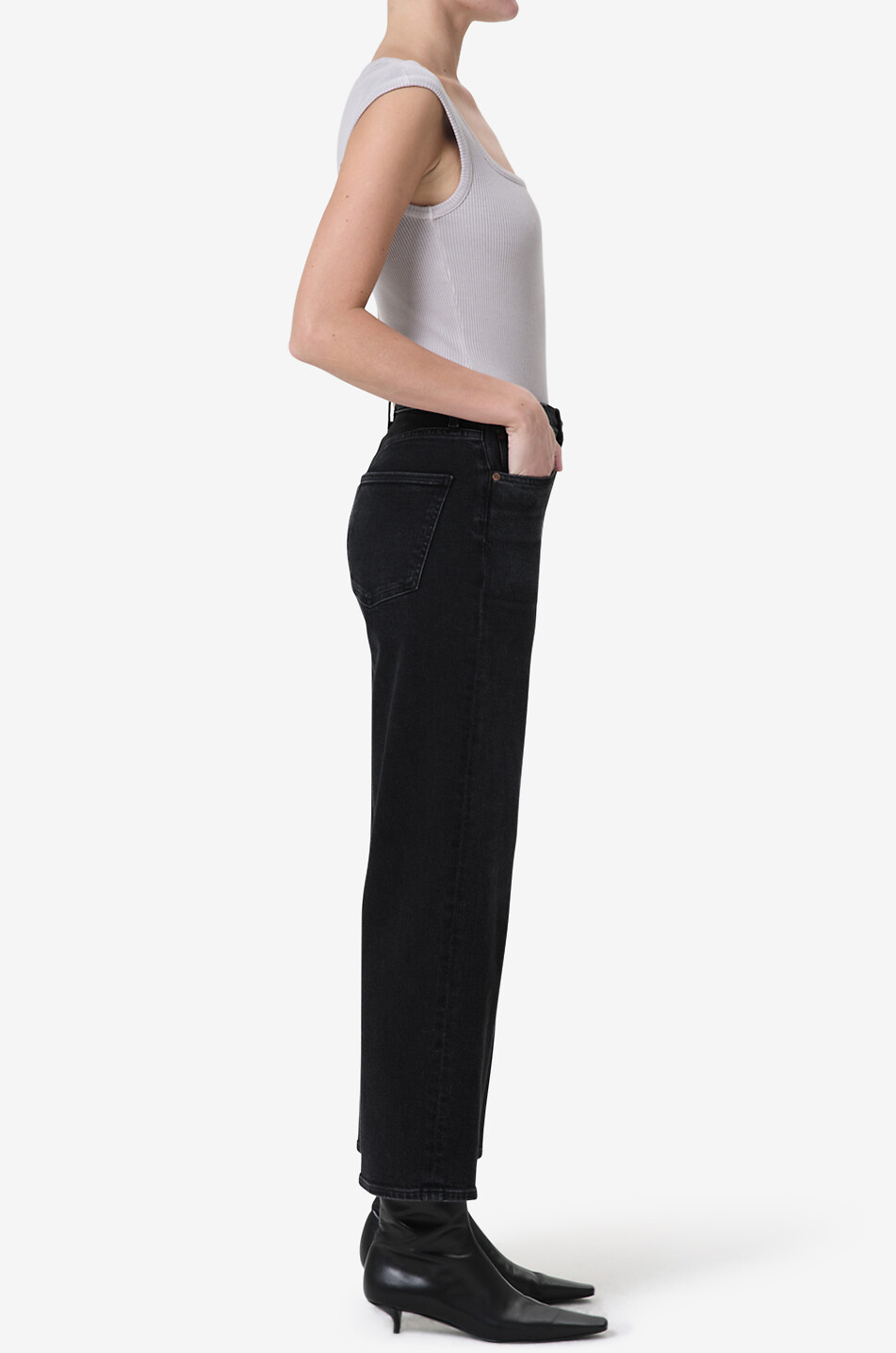 AGOLDE Jeans mit weitem Bein aus regenerativer Baumwolle Ren Damen DUNKELBLAU 4