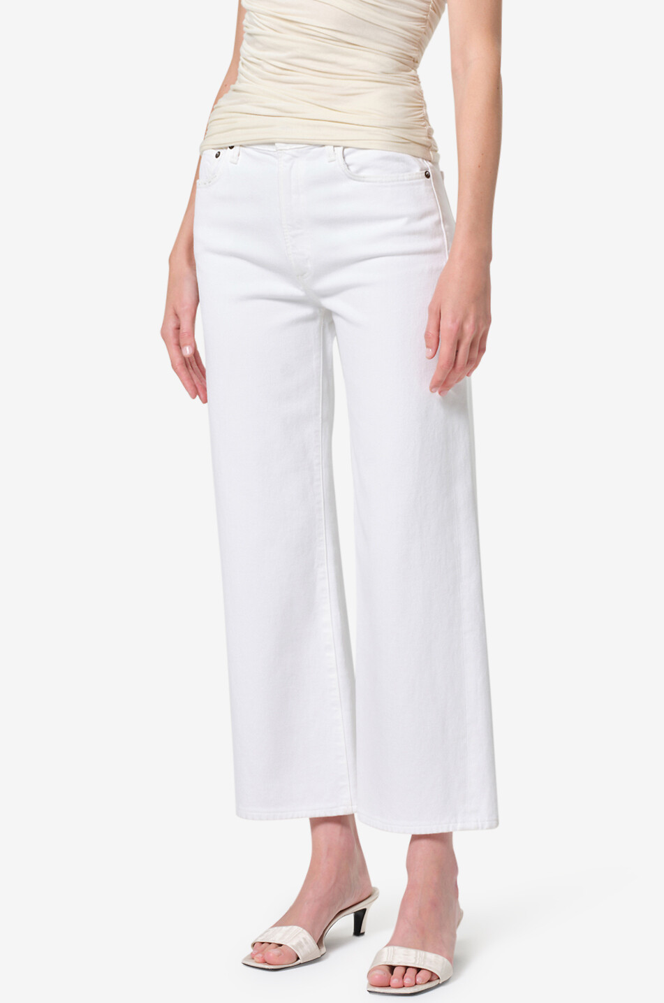 AGOLDE Harper Crop wide-leg jeans Women WHITE 5