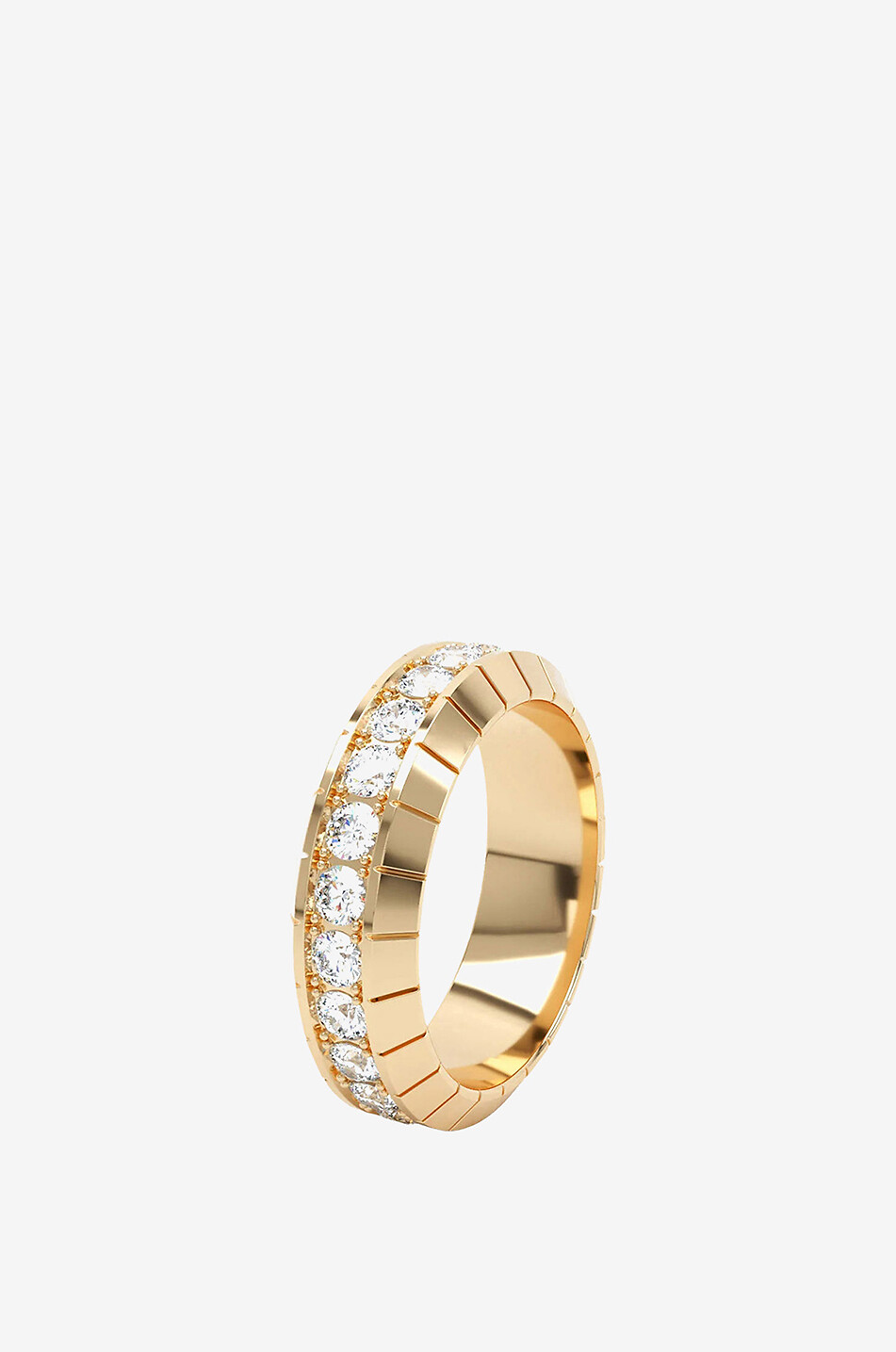 LOEV Eternity Engraved 6mm yellow gold and diamond ring Women GOLDEN 1