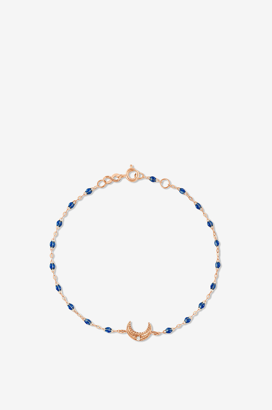 GIGI CLOZEAU Roségold-Armband mit Harzperlen und Diamant Lune Saphir - 17 cm Damen BLAU 1