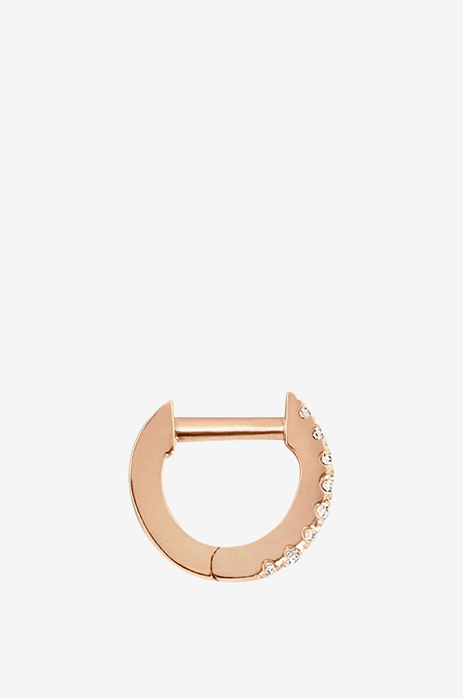 VANRYCKE Mini Piercing Officiel XXS single pink gold and diamond hoop earring Women PINK 2