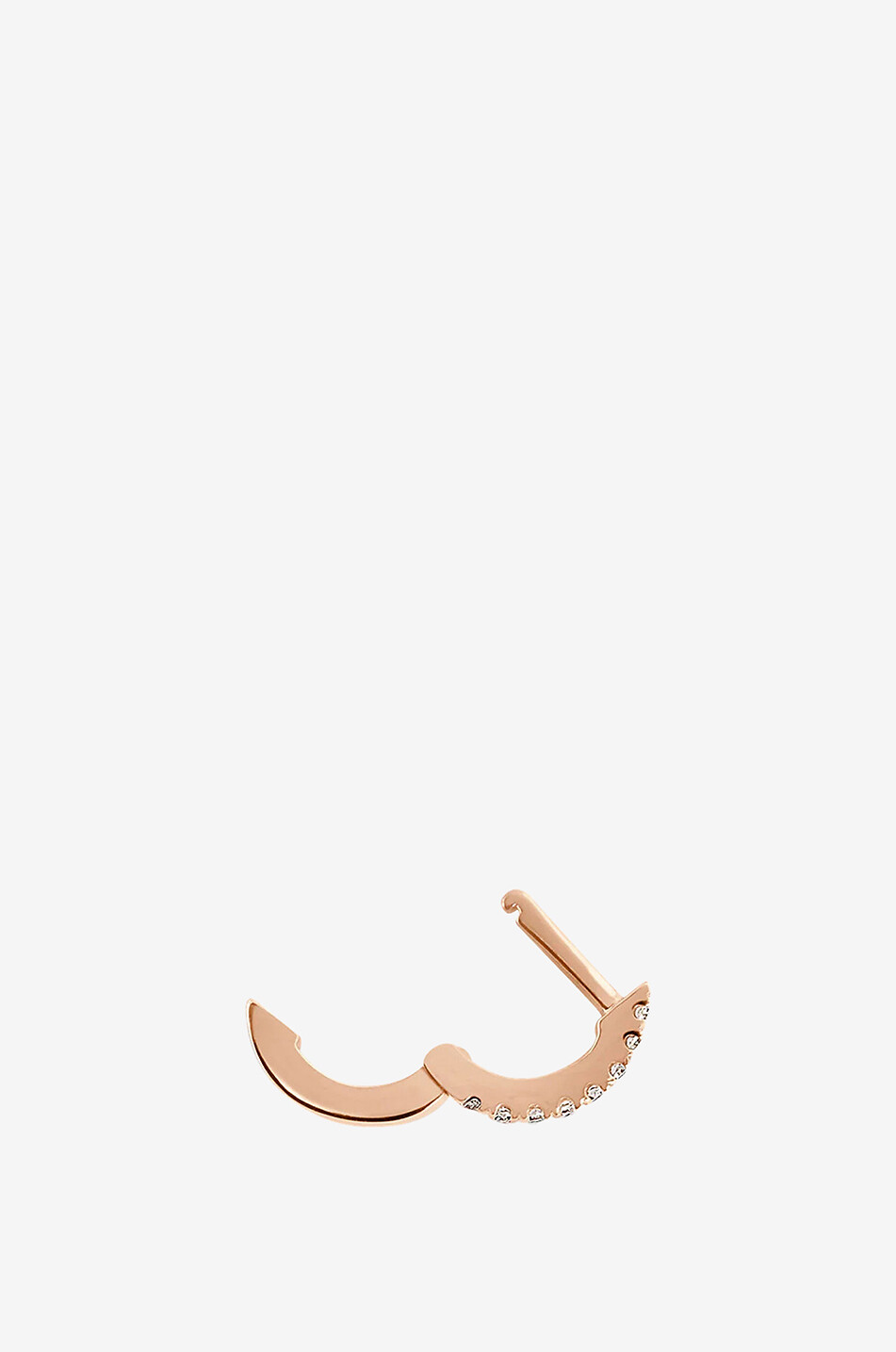 VANRYCKE Mini Piercing Officiel XXS single pink gold and diamond hoop earring Women PINK 3