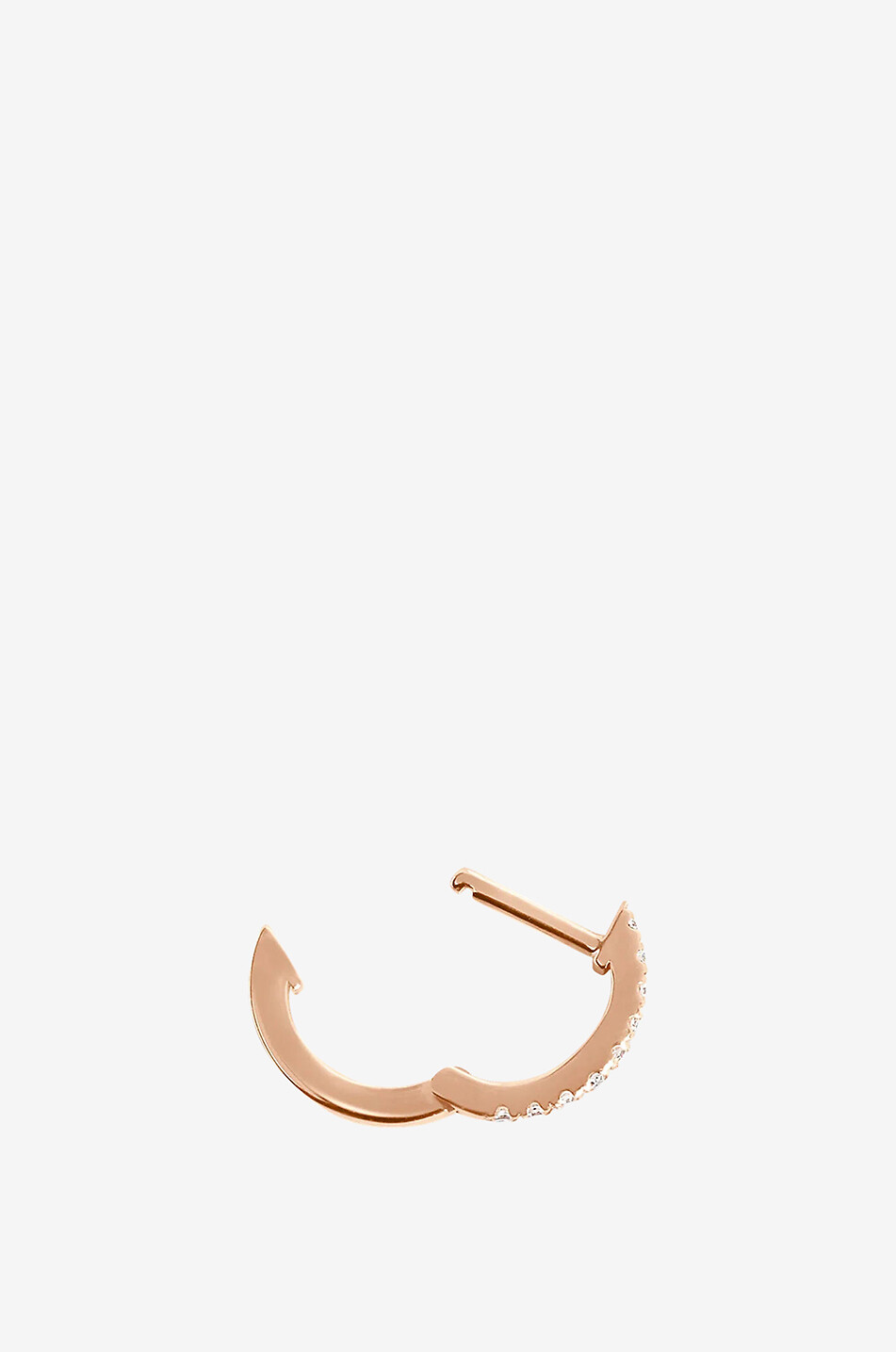 VANRYCKE Officiel XS single pink gold and diamond hoop earring Women PINK 3