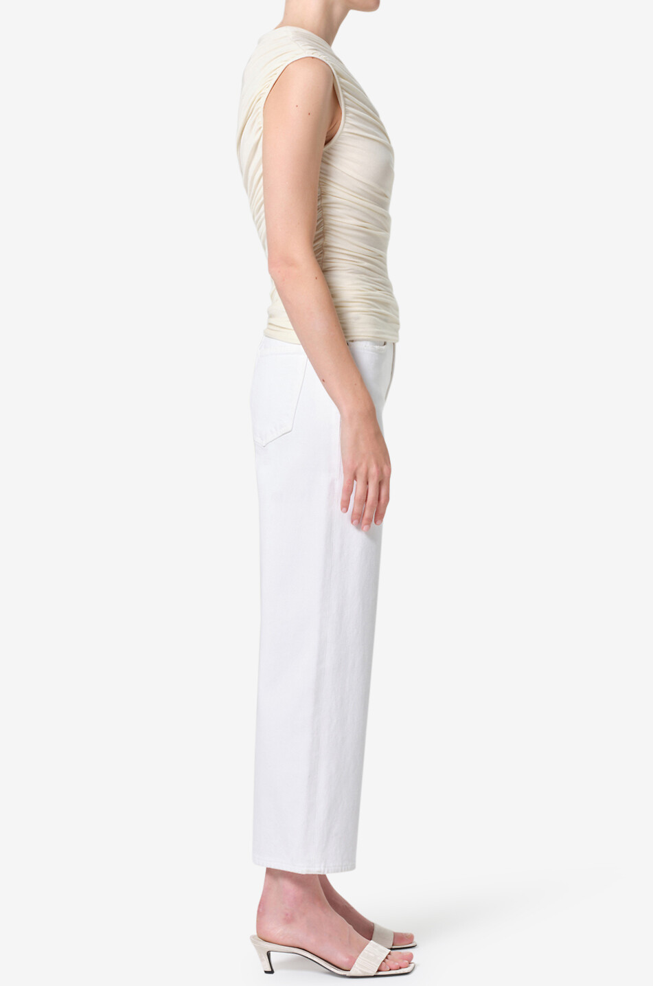 AGOLDE Harper Crop wide-leg jeans Women WHITE 3
