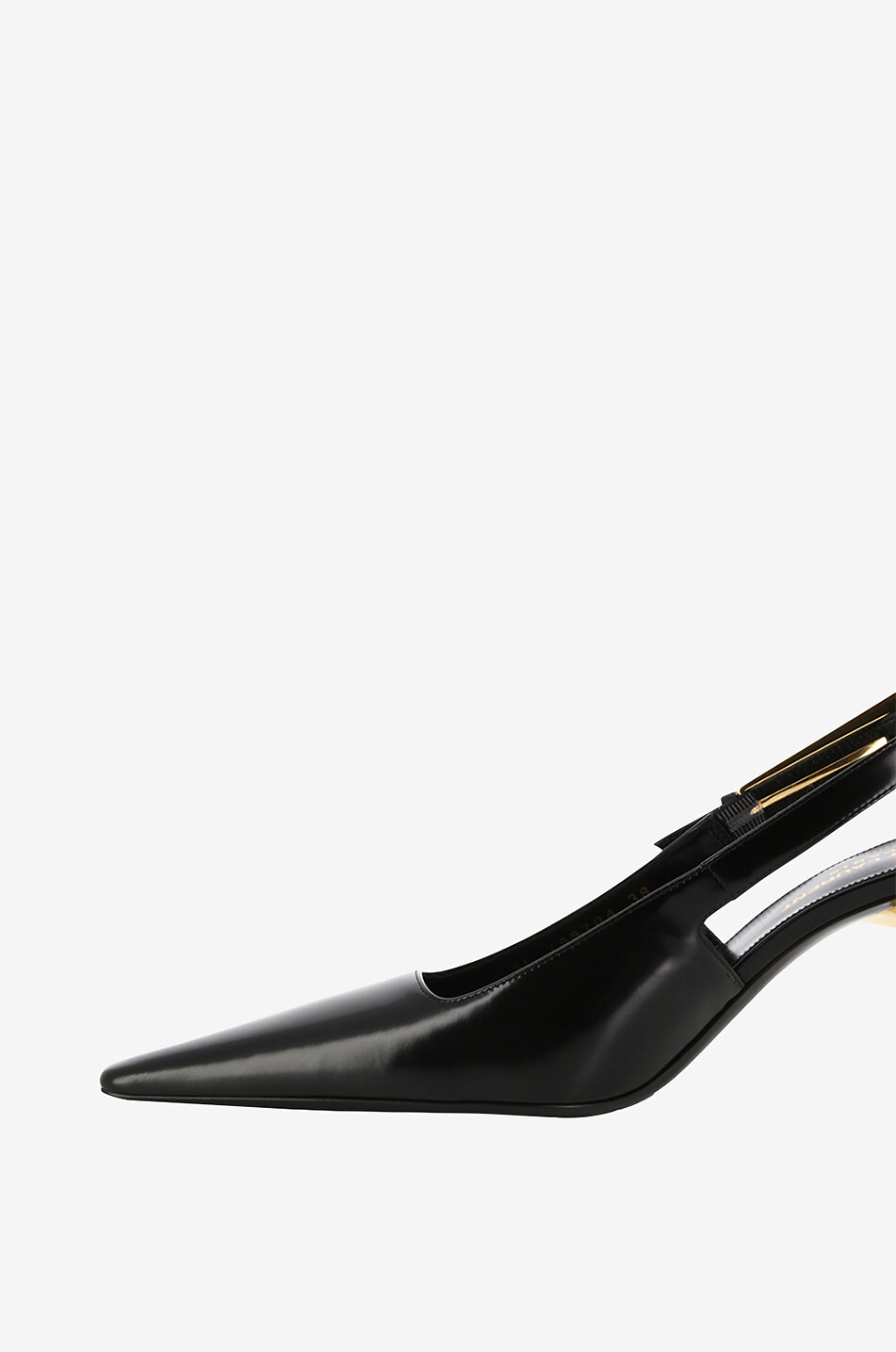 SAINT LAURENT PARIS Slingback-Pumps aus Leder Lee 75 Damen SCHWARZ 3