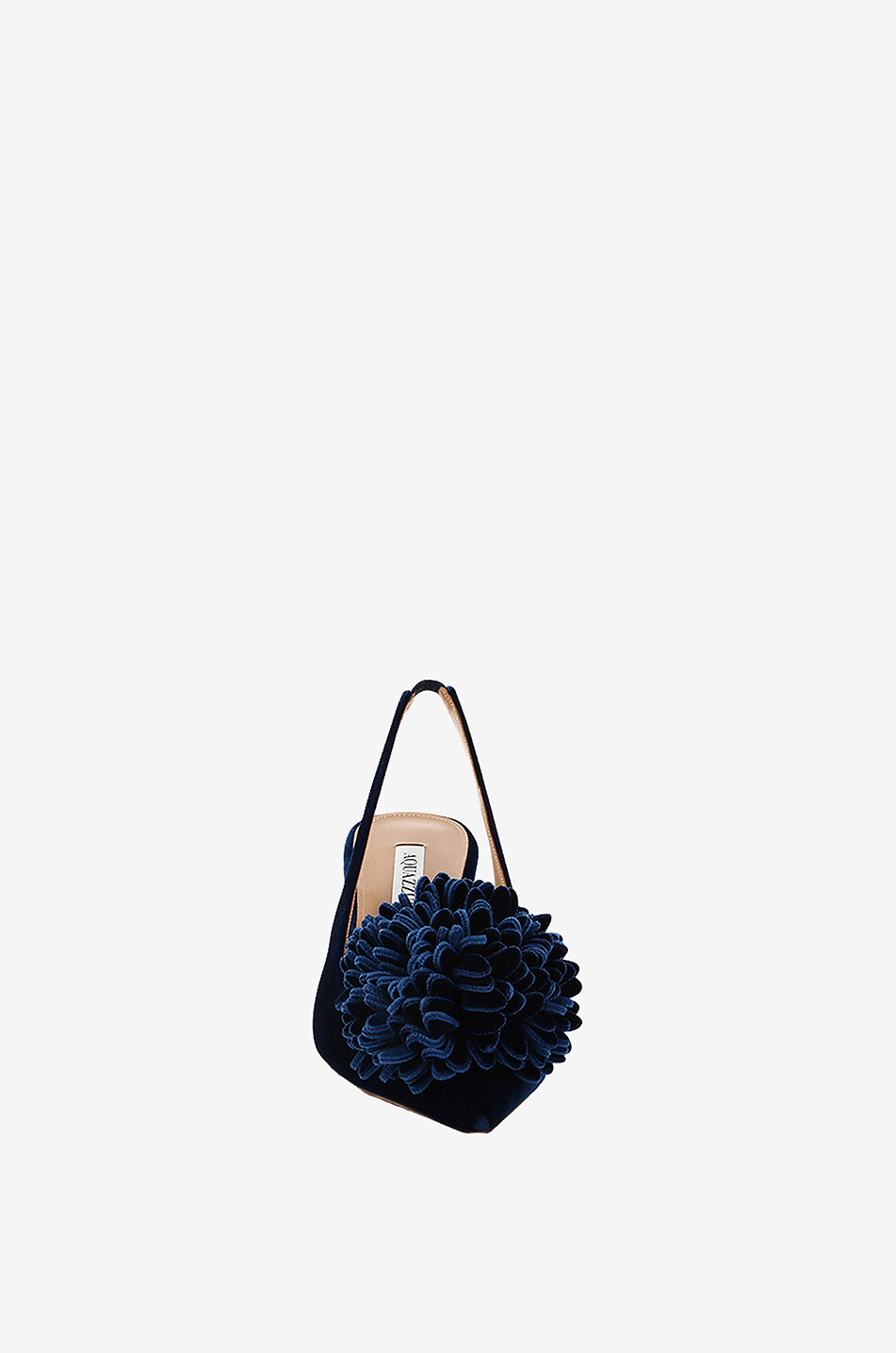 Slingback-Pumps aus Samt mit Pompon Couturier Sling 65