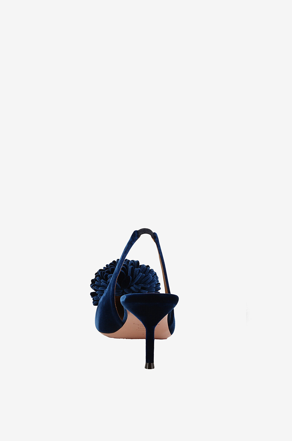 Slingback-Pumps aus Samt mit Pompon Couturier Sling 65